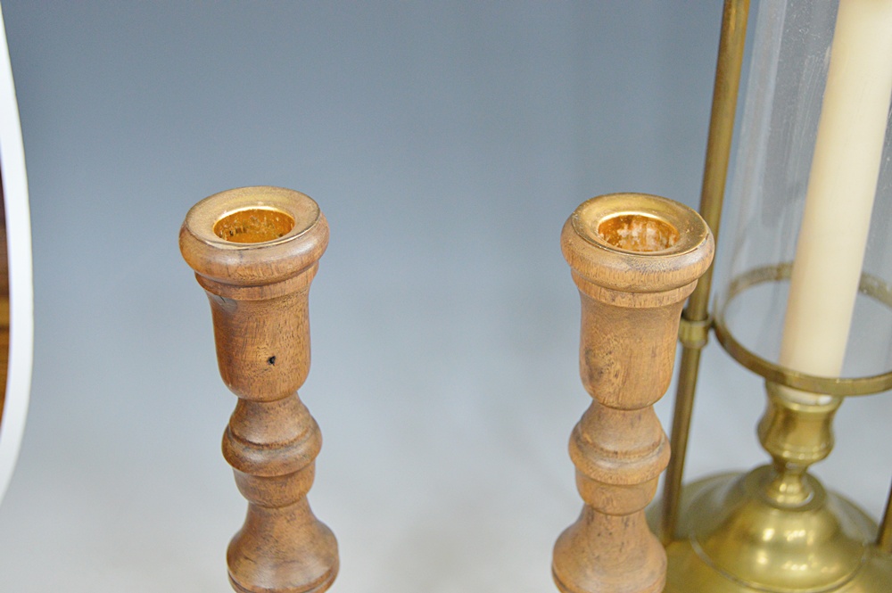 Candleholders and Seiko Carriage Clock