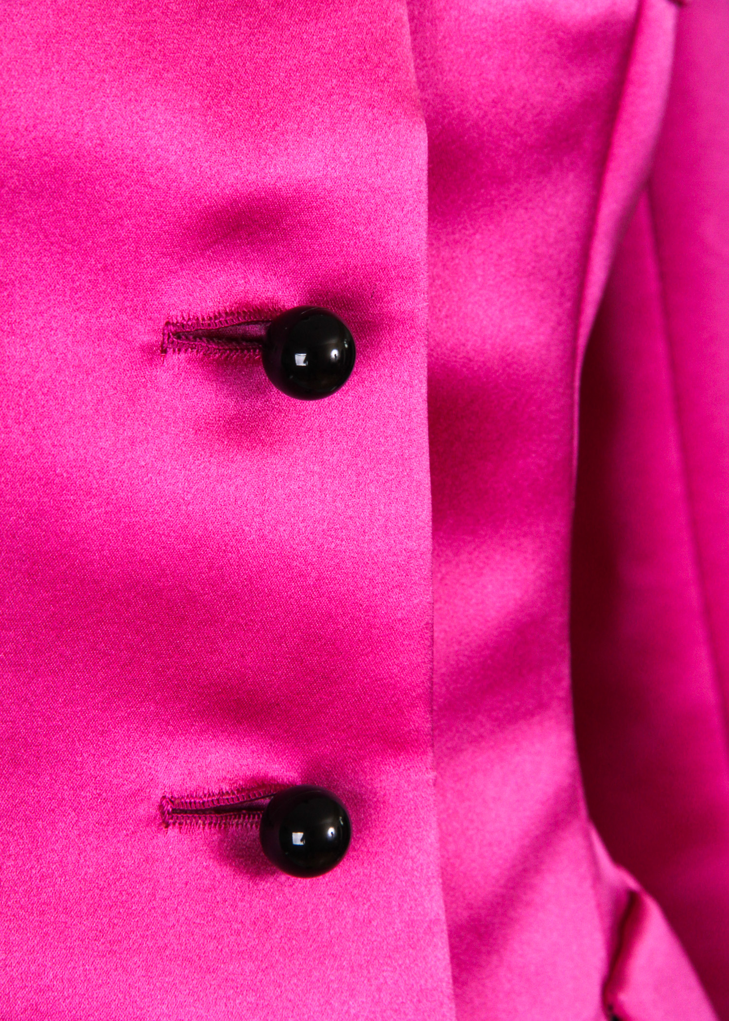 Bill Blass Women's Satin Jacket in Striking Fuchsia