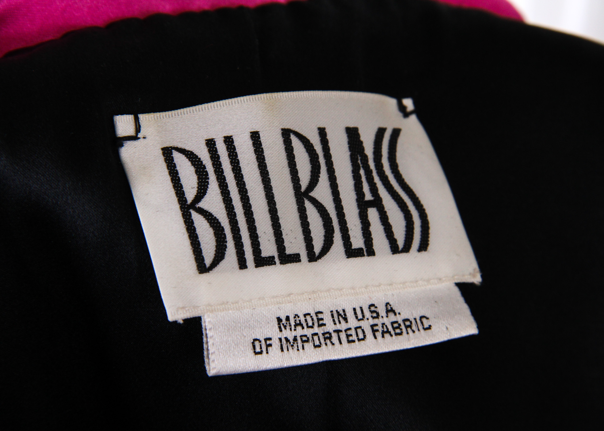 Bill Blass Women's Satin Jacket in Striking Fuchsia