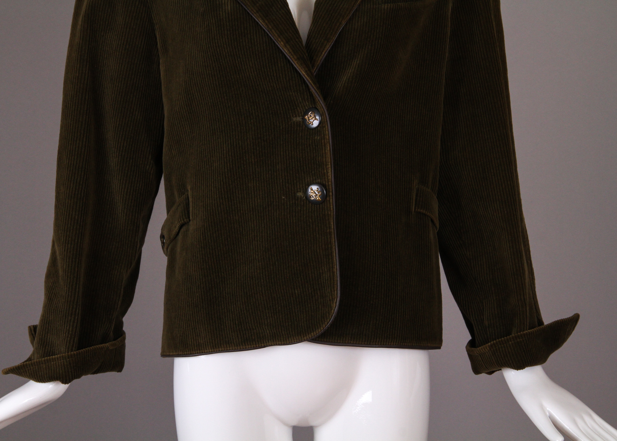 Two Pairs of Vintage Hermès Pants and Hermes Corduroy Jacket