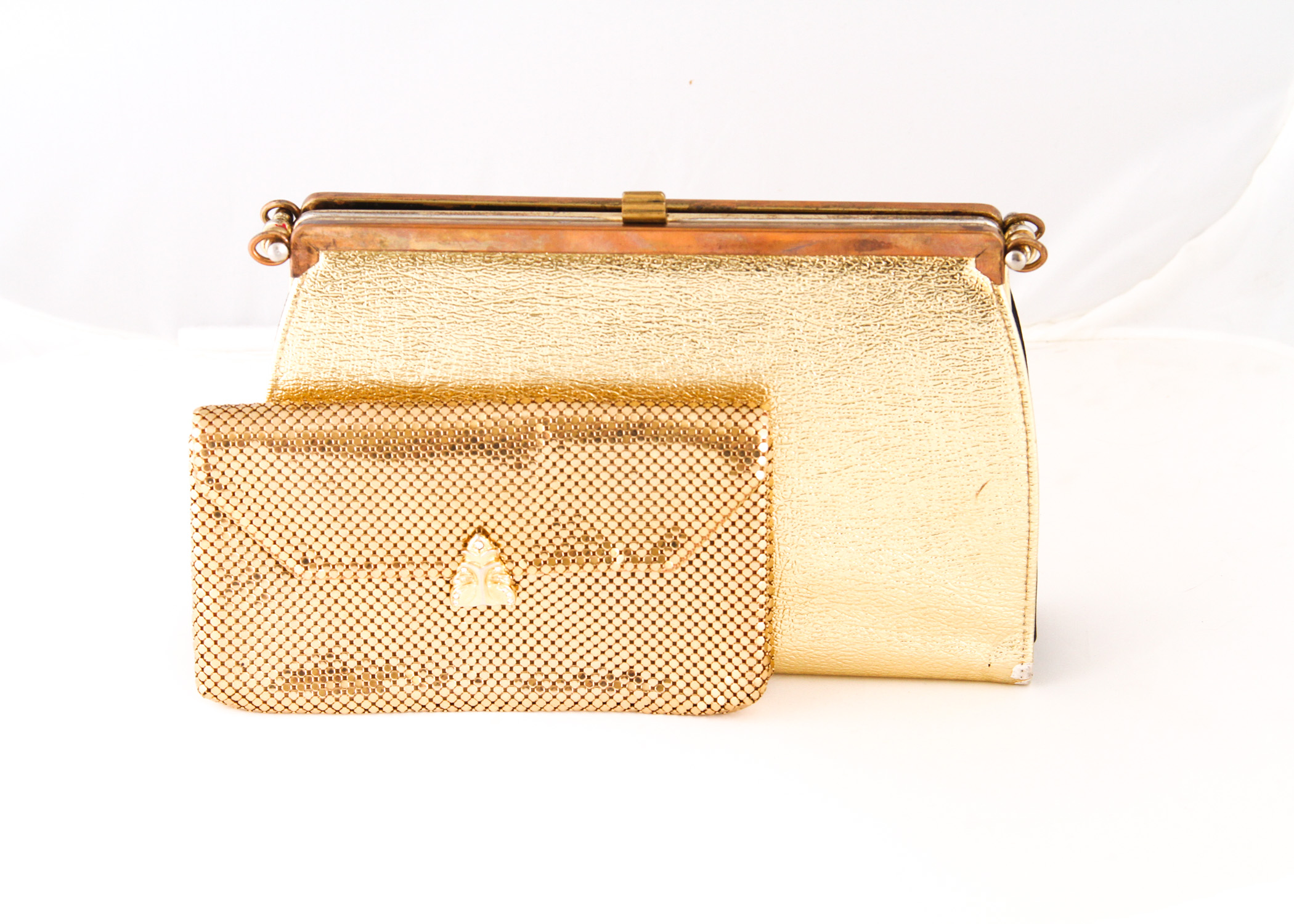 Vintage Gold Disco Clutch Handbags