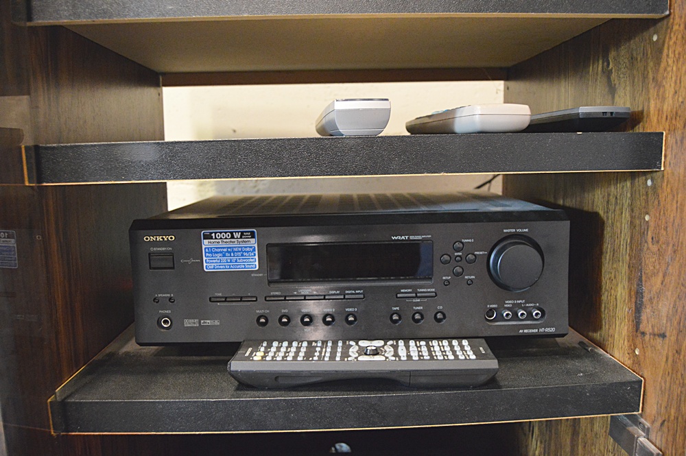 Components Cabinet with Sony Stereo Deck