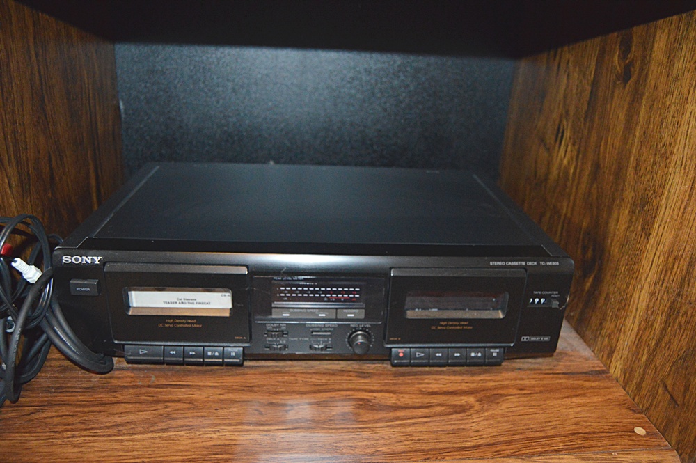 Components Cabinet with Sony Stereo Deck