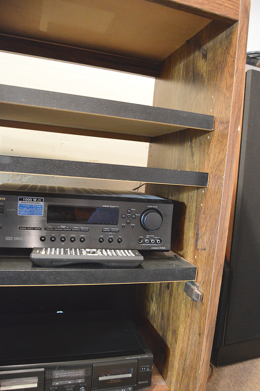 Components Cabinet with Sony Stereo Deck