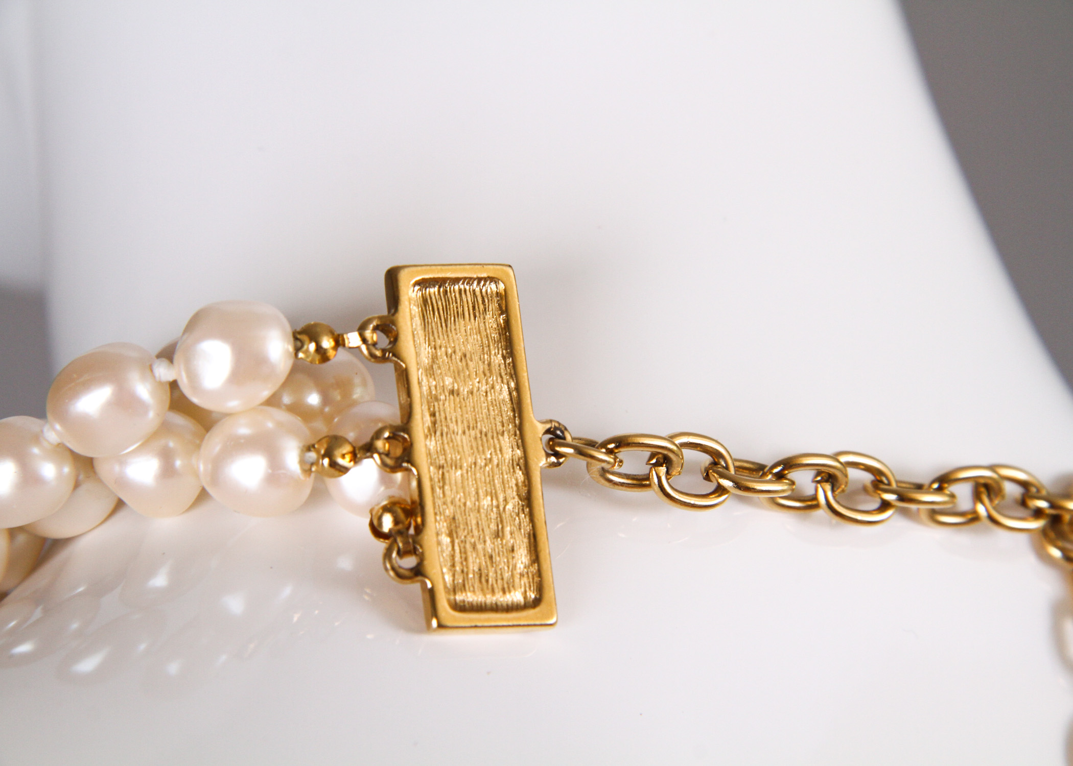 Vintage Givenchy Multistrand Pearl Choker Necklace