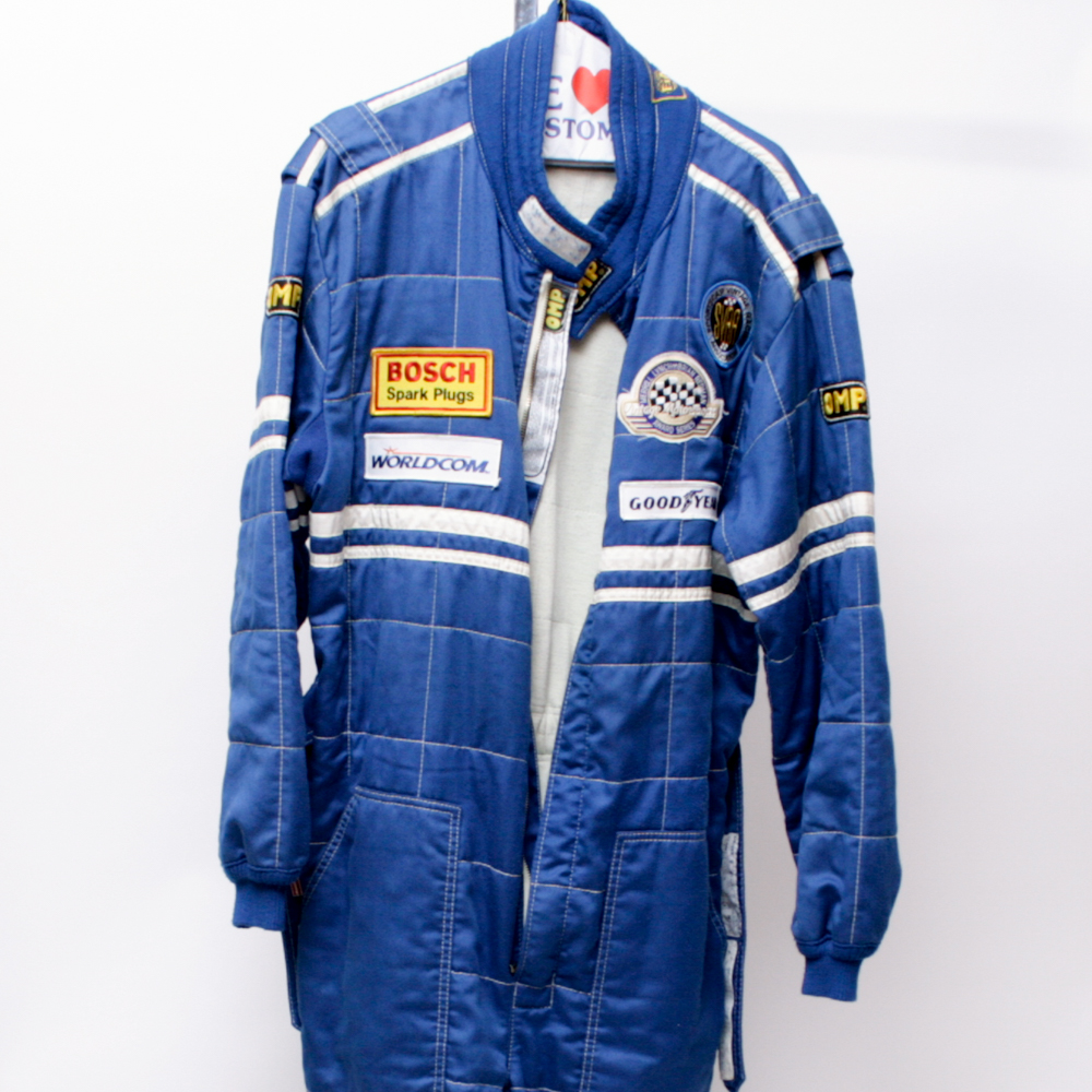 Vintage OMP Driver's Race Suit with Sponsorship Logos