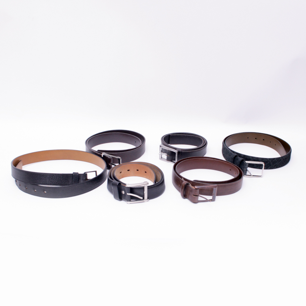 Men's Designer Leather Belts including Prada