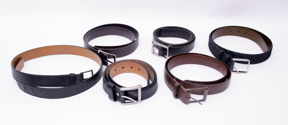 Men's Designer Leather Belts including Prada