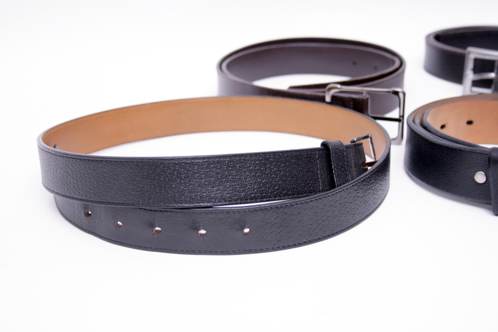 Men's Designer Leather Belts including Prada