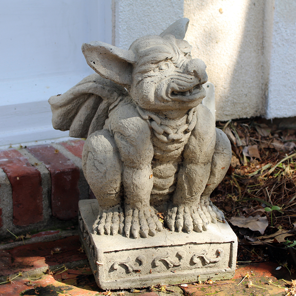 Pair of Concrete Gargoyle Statues