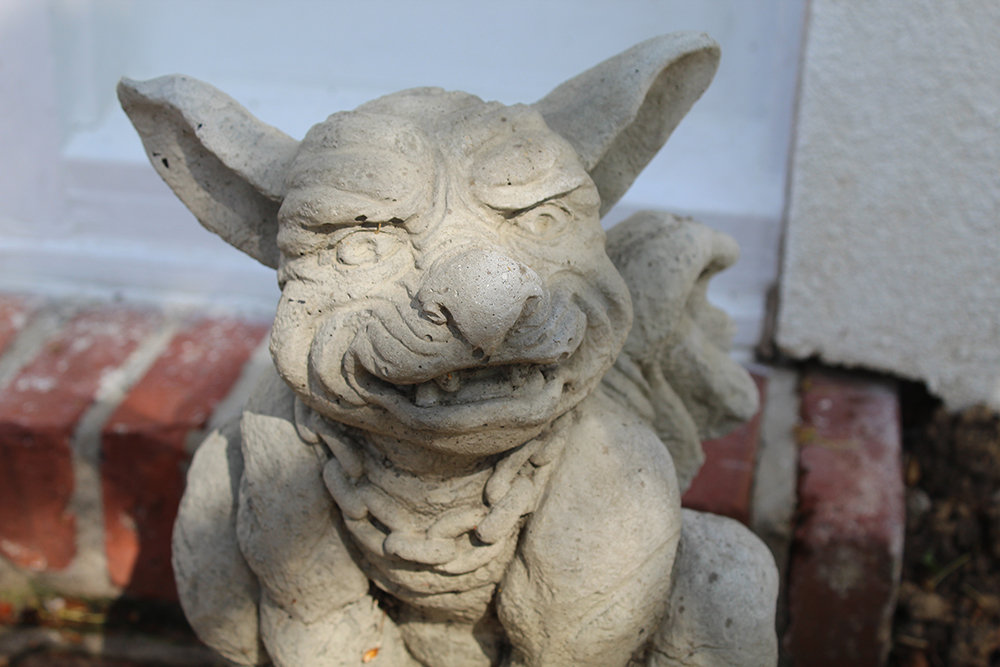 Pair of Concrete Gargoyle Statues