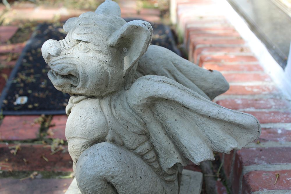 Pair of Concrete Gargoyle Statues
