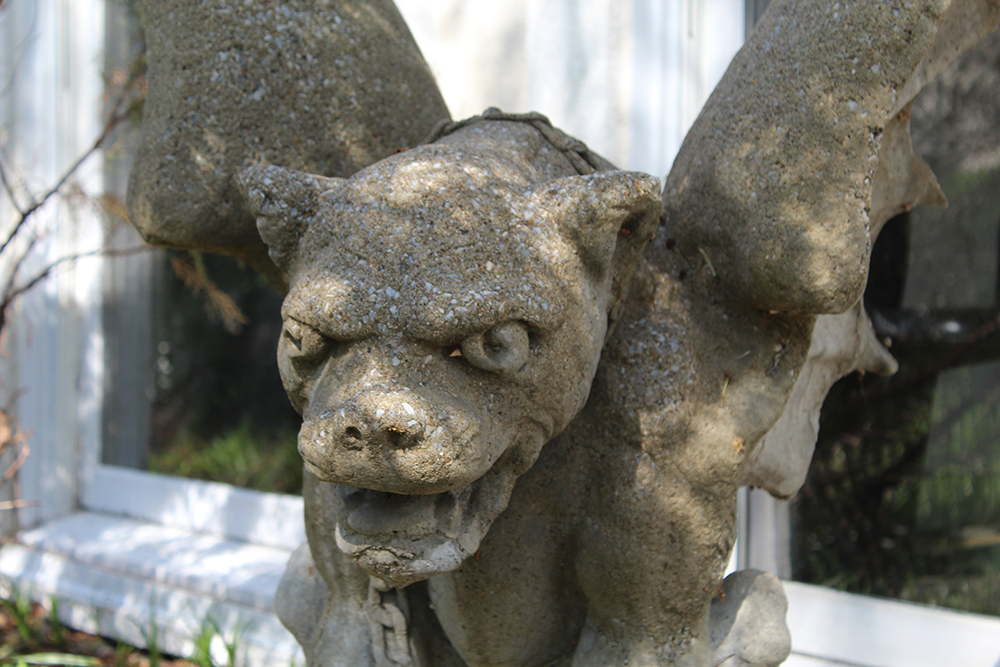 Pair of Concrete Gargoyle Statues