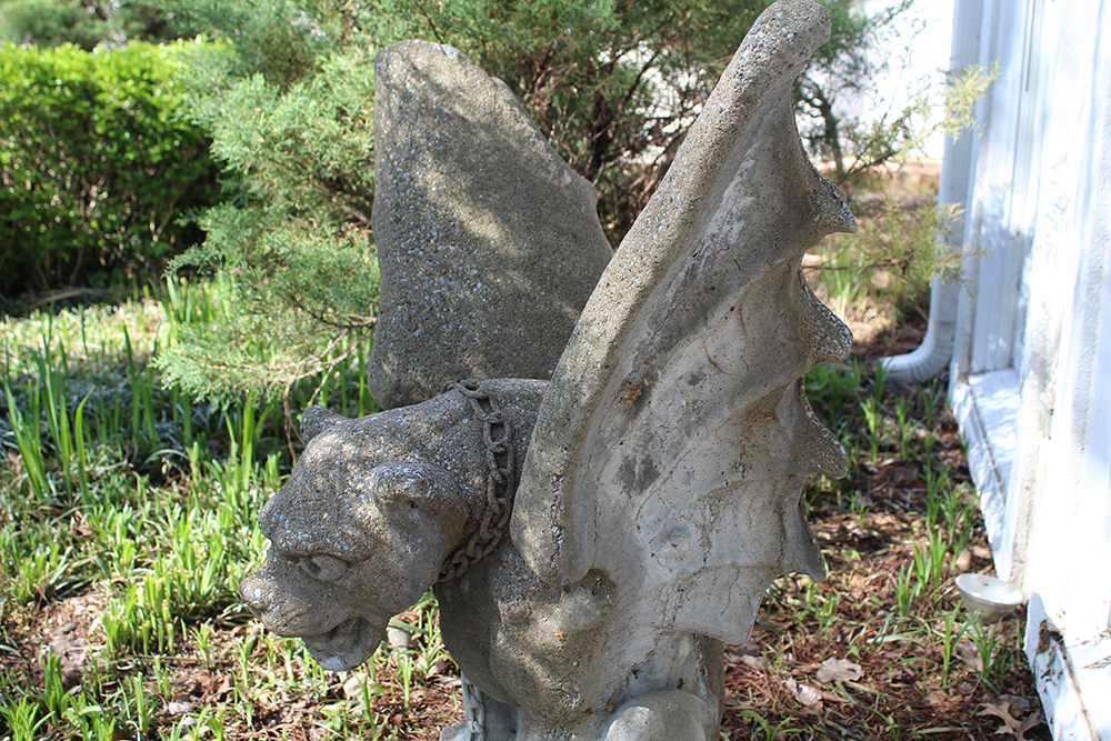 Pair of Concrete Gargoyle Statues