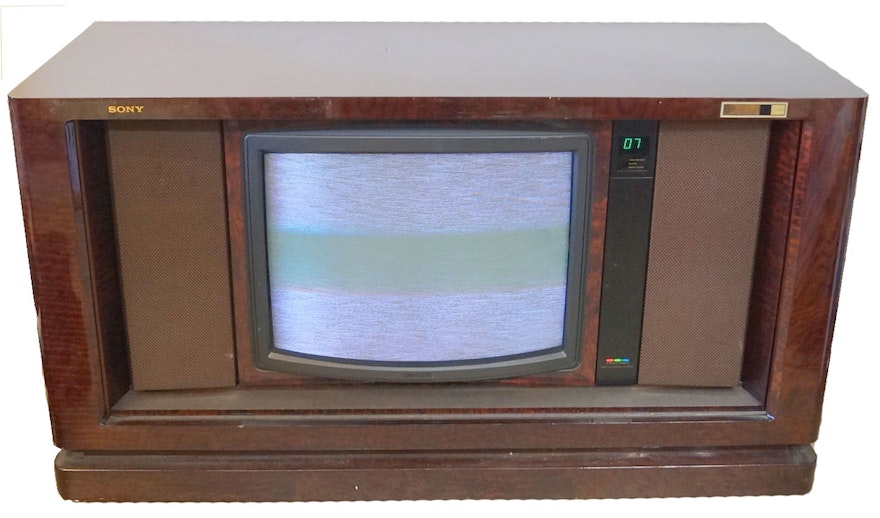 Limited Edition Sony Trinitron Cabinet Color Television & Cabinet