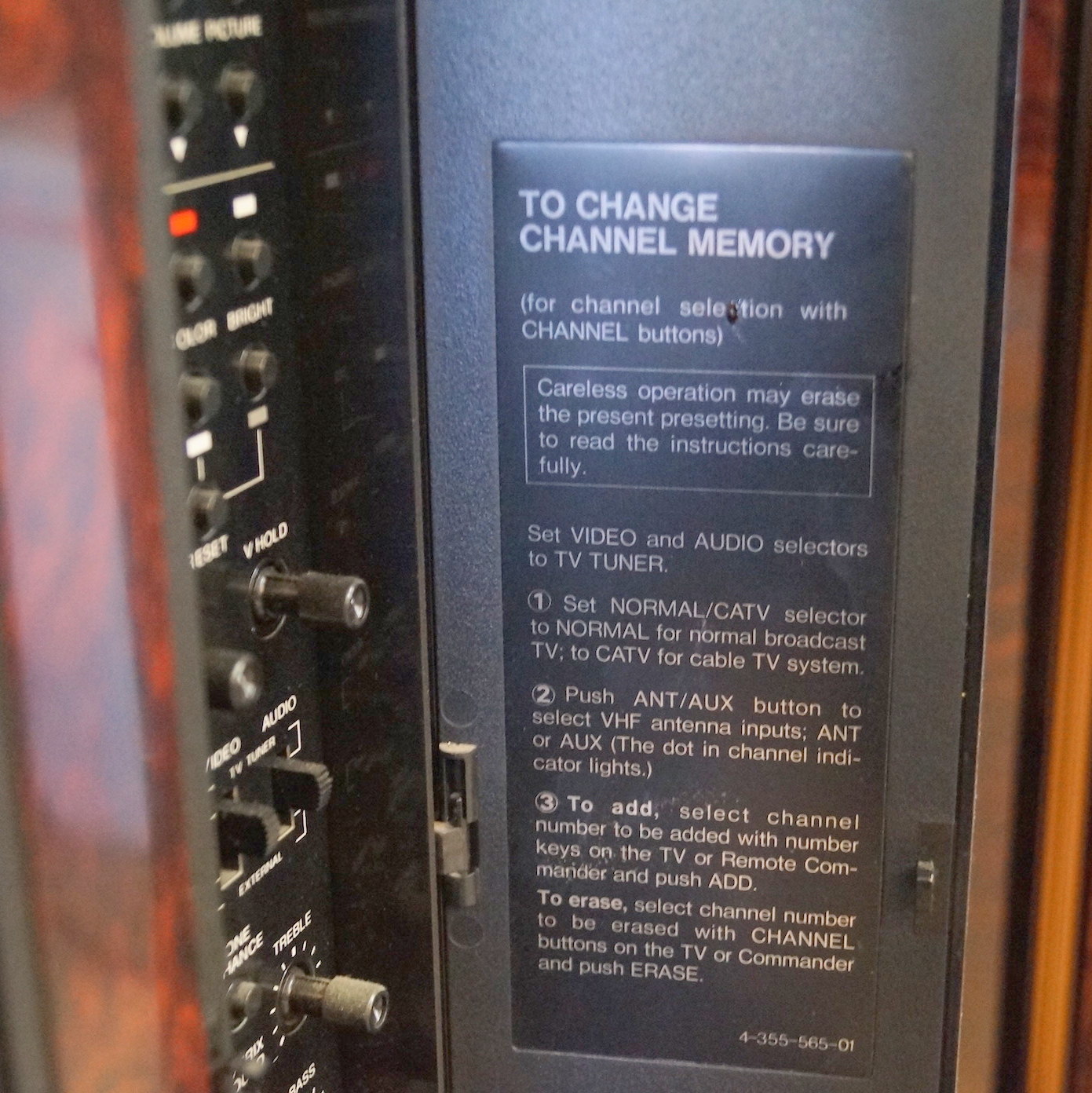 Limited Edition Sony Trinitron Cabinet Color Television & Cabinet