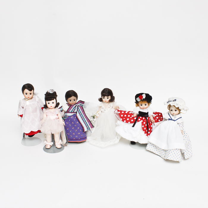 Collection of Mini Showcase Madame Alexander Dolls