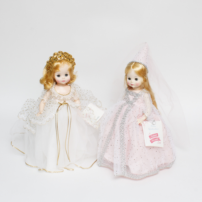"Cinderella" and "Fairy Godmother" Madame Alexander Dolls