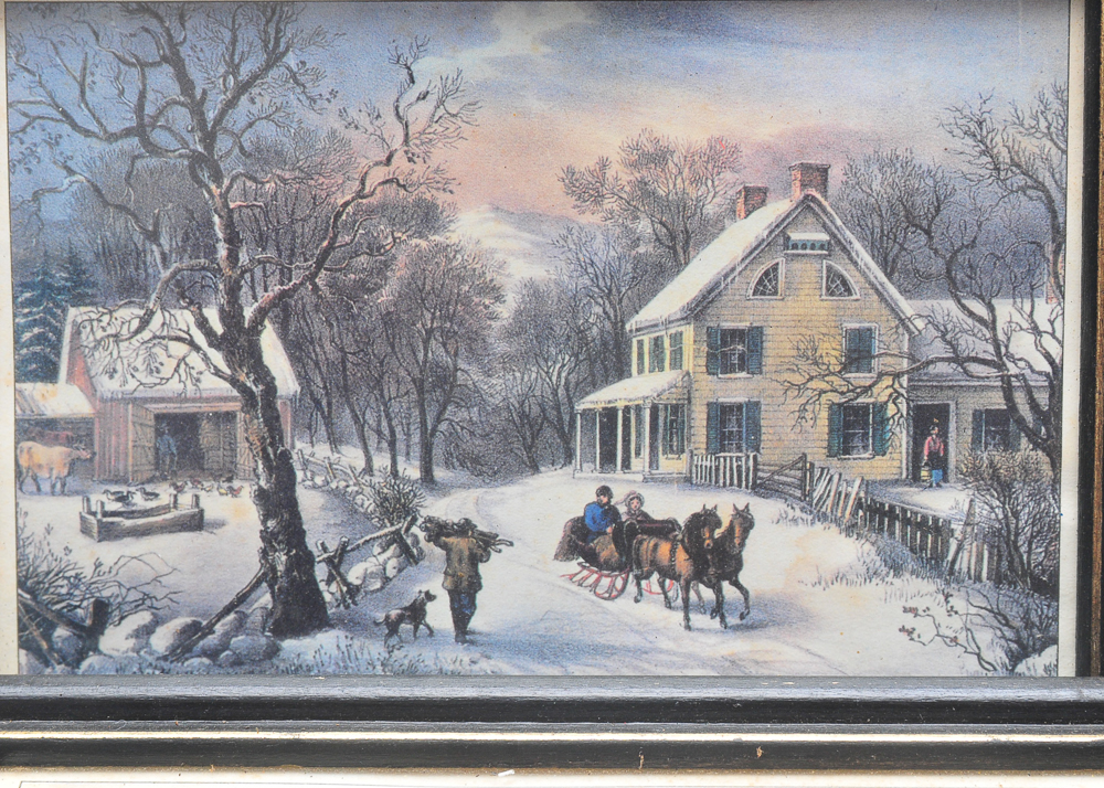 Antique Style Metal Posters and Collection of Prints