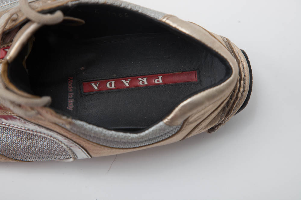 Prada Leather & Mesh Women's Athletic Shoes