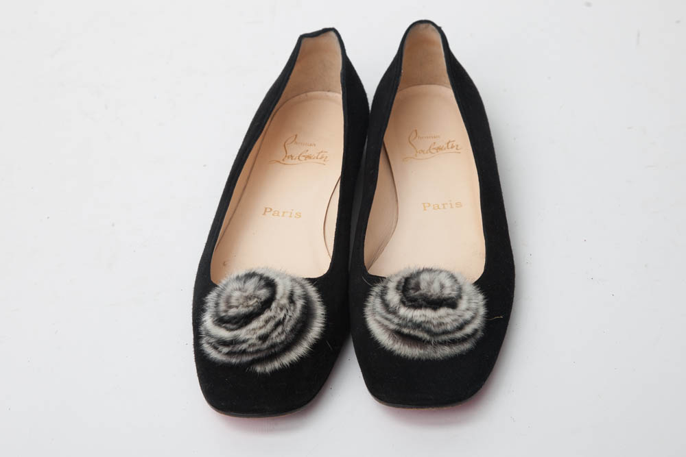 Christian Louboutin Black Flat Shoes