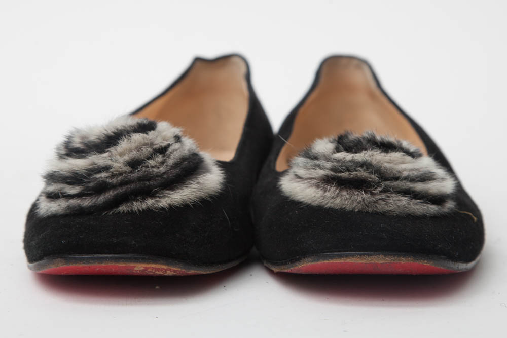Christian Louboutin Black Flat Shoes
