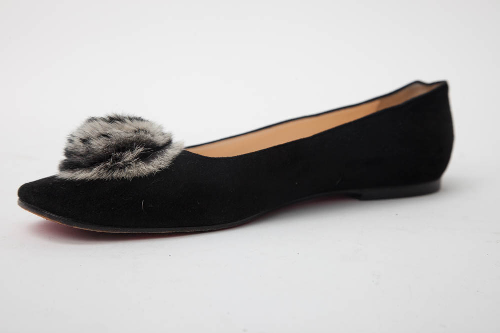 Christian Louboutin Black Flat Shoes