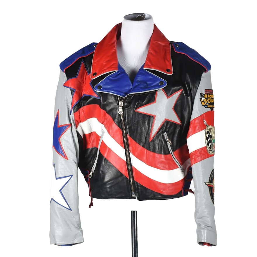 Tanya's Limited Edition Racing Team Leather Jacket Designed by Jeff Hamilton with Signature