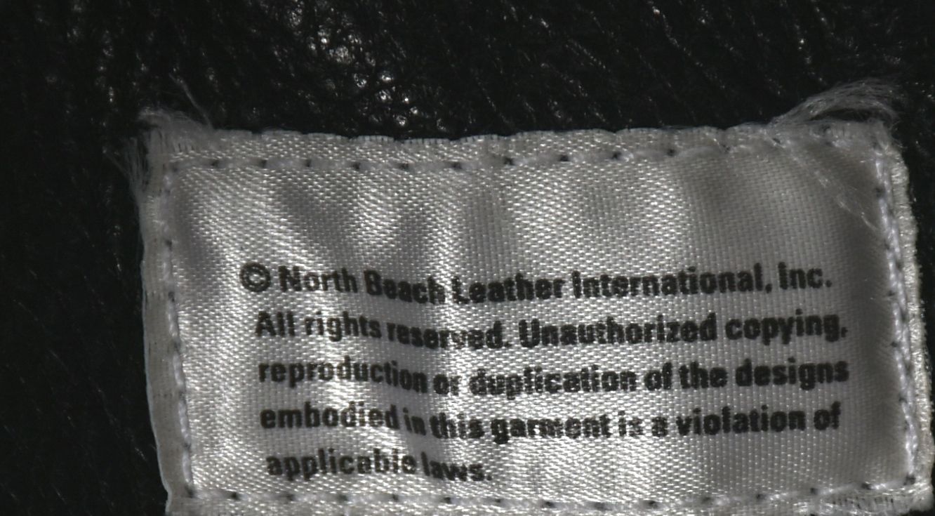 Michael Hoban for North Beach Leather Black and Ivory Leather Jacket