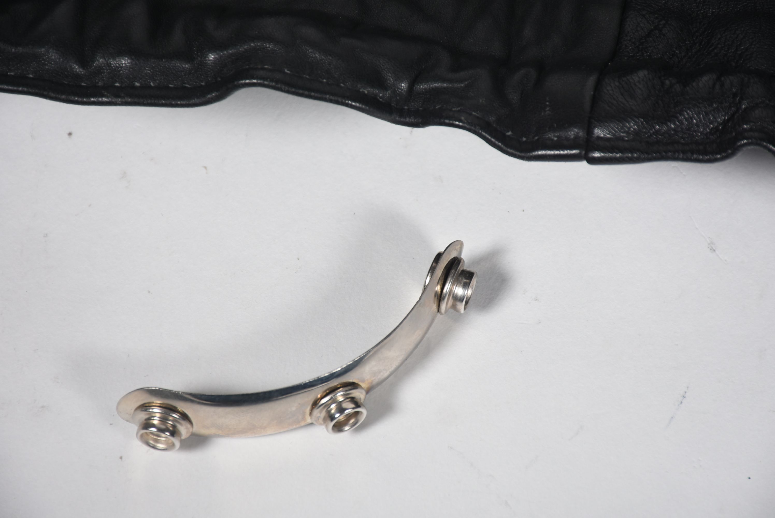 Hi-Tek Designs by Alexander Black Leather Motorcycle Jacket with Chrome Hardware