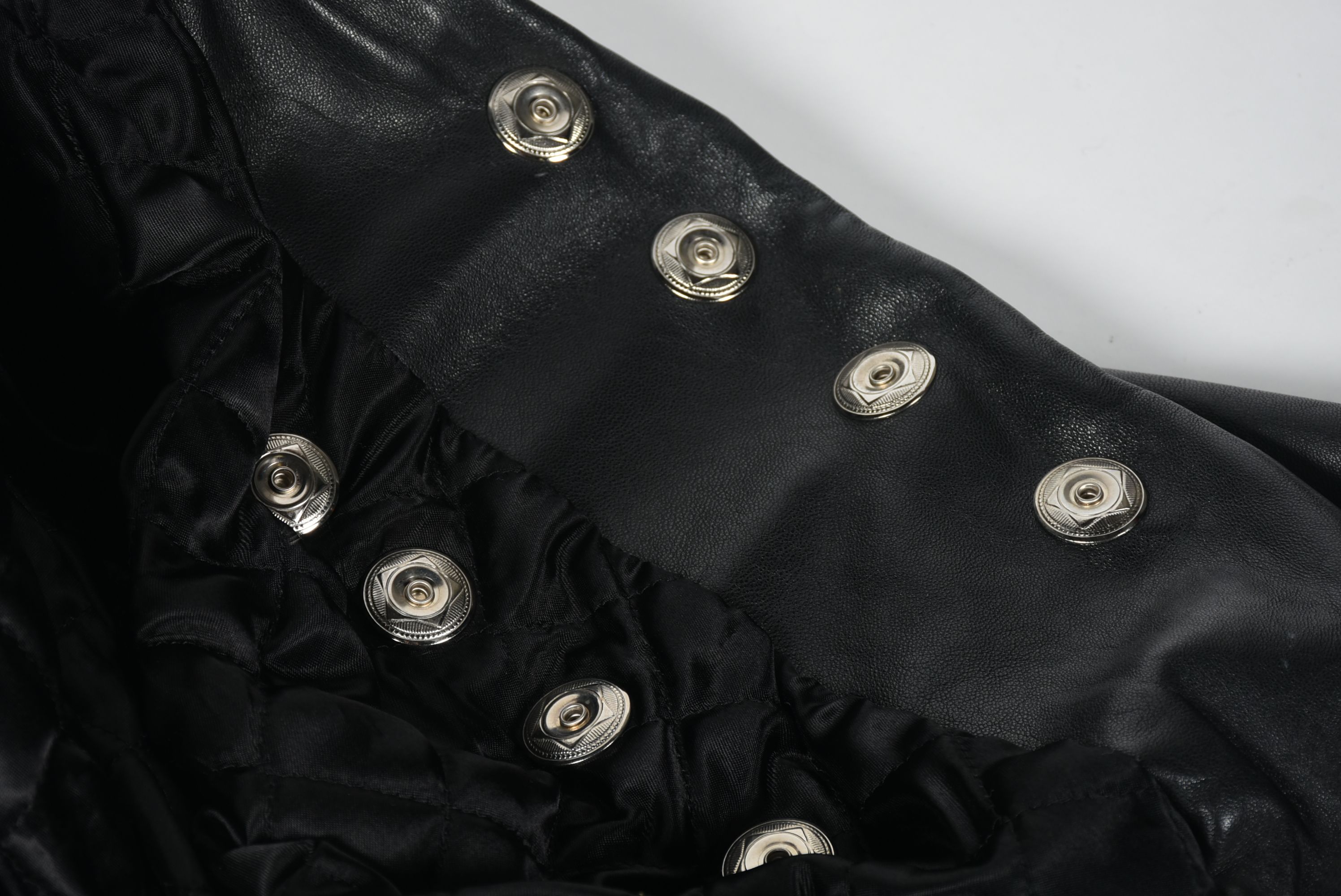 Hi-Tek Designs by Alexander Black Leather Motorcycle Jacket with Chrome Hardware