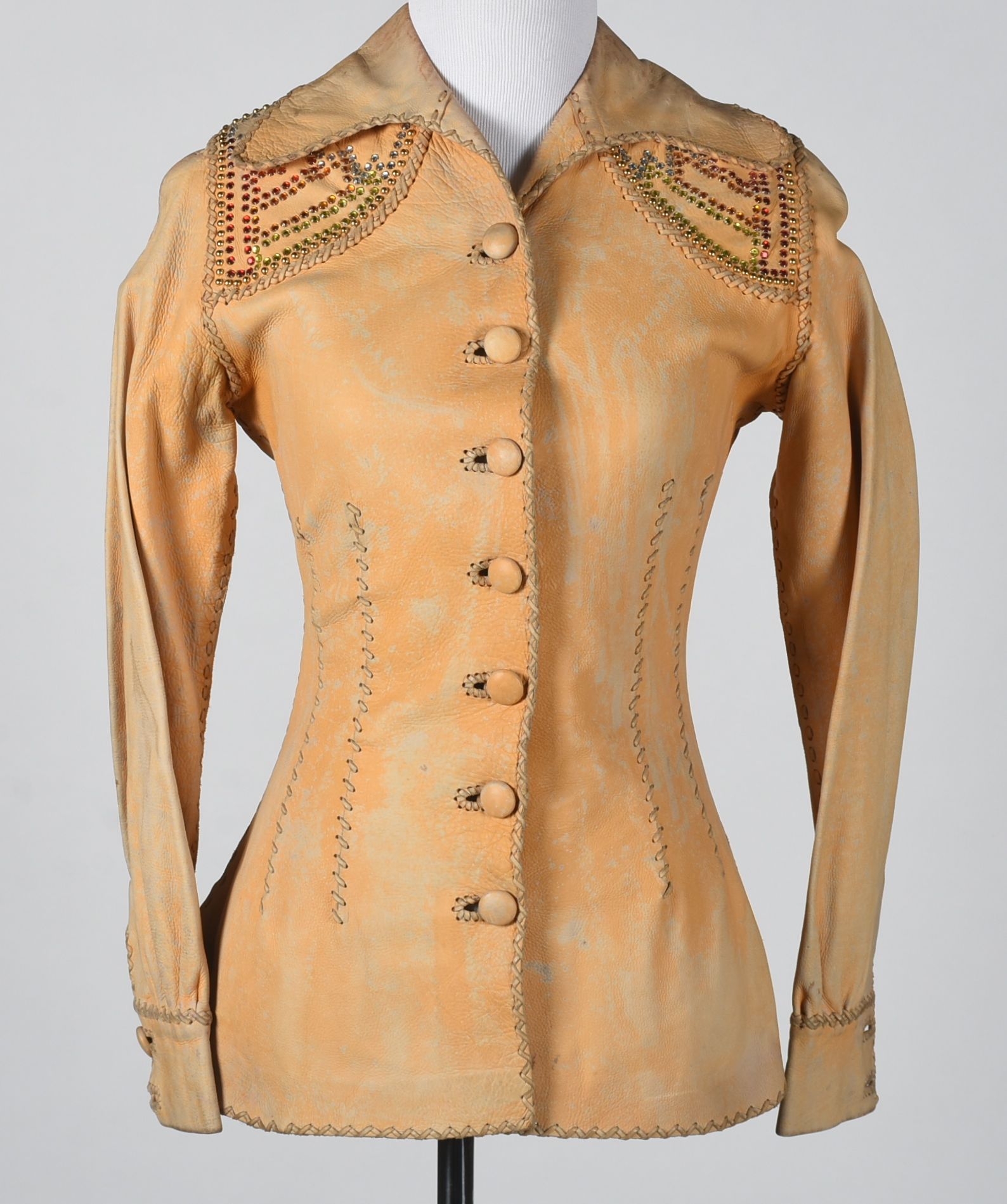 '76 Vintage Mexican Custom Made for North Beach Leather and Embellished Leather Stage Ensemble