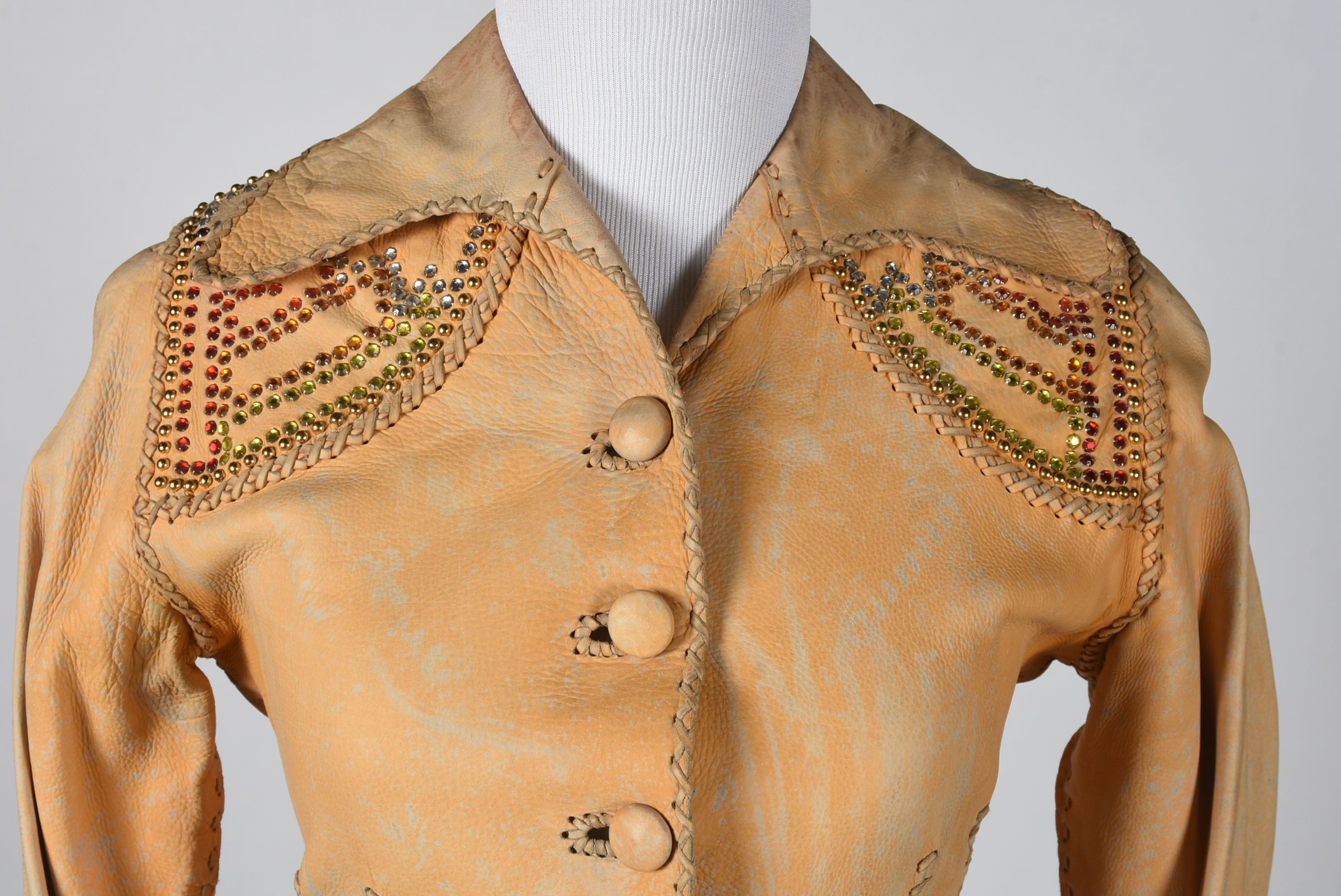 '76 Vintage Mexican Custom Made for North Beach Leather and Embellished Leather Stage Ensemble