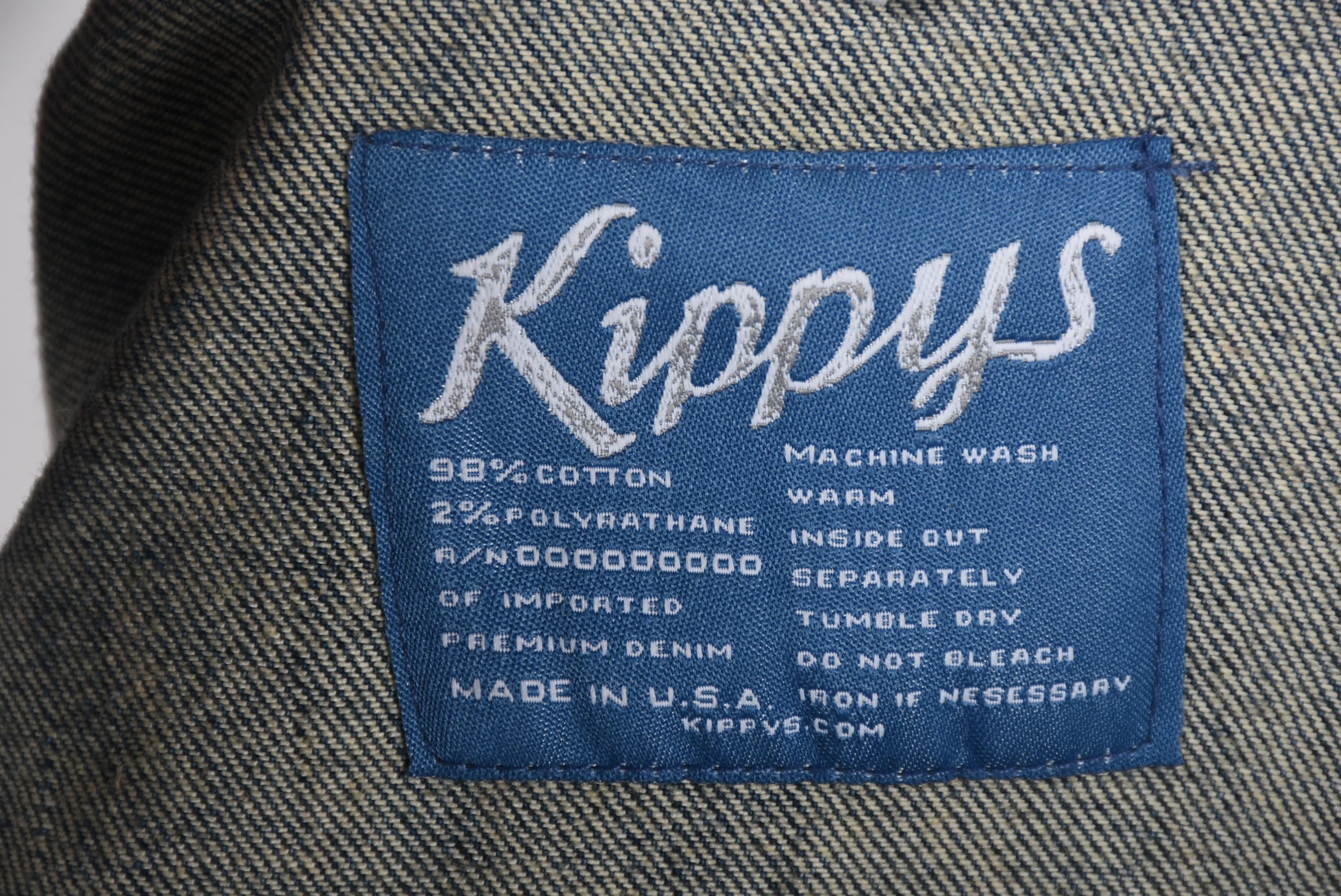 Kippys Denim Ensemble Embellished with Leather Roses and Crystal Rhinestones