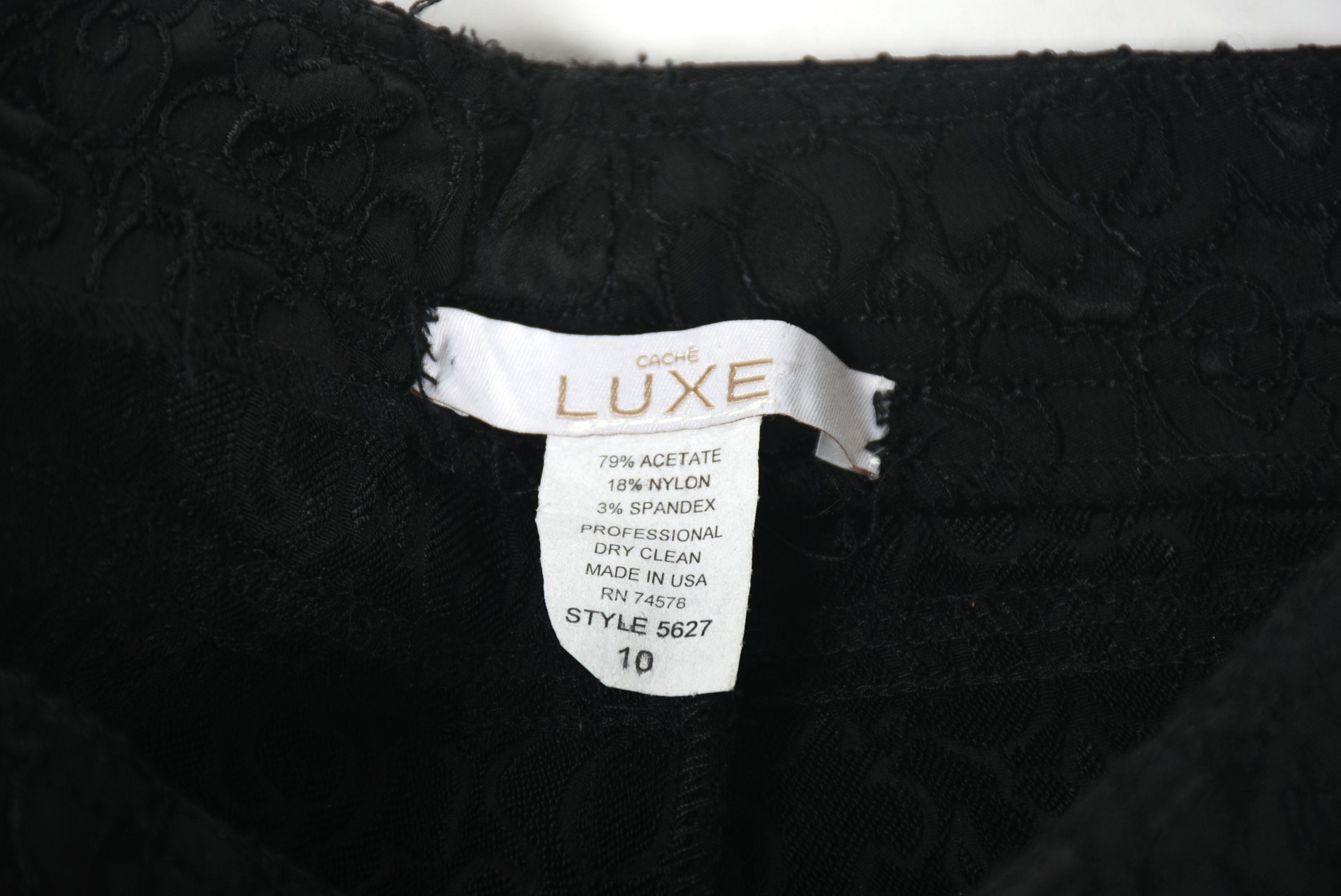 Black Textured Jacquard Evening Coat and Cache Luxe Trousers