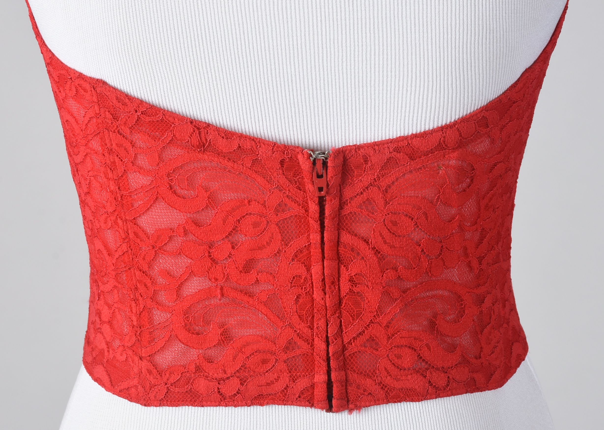 Vintage Sable of Dallas Red Denim Embellished Stage Ensemble with Fringe