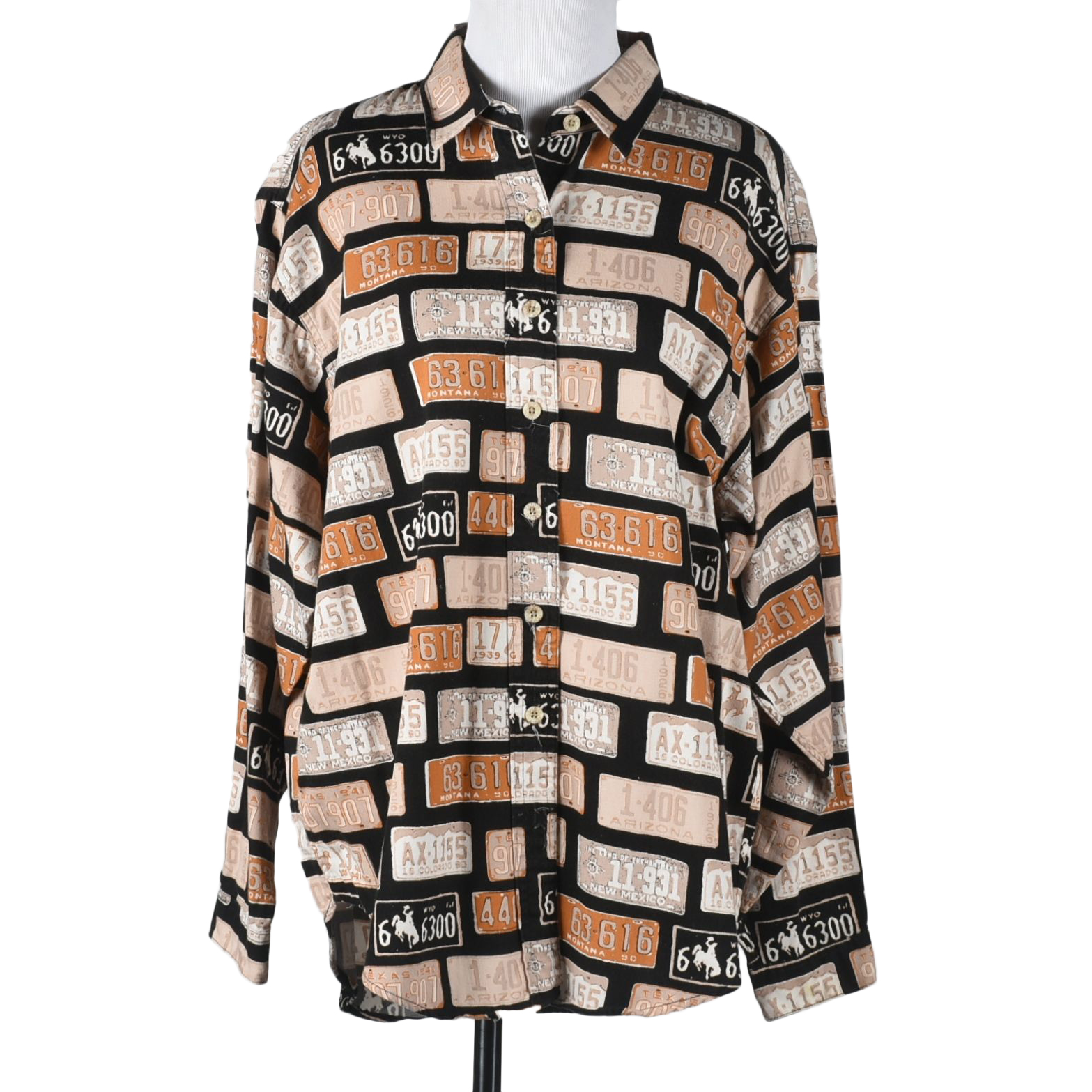 Barn Fly Authentic Designs 100% Cotton License Plate Print Shirt