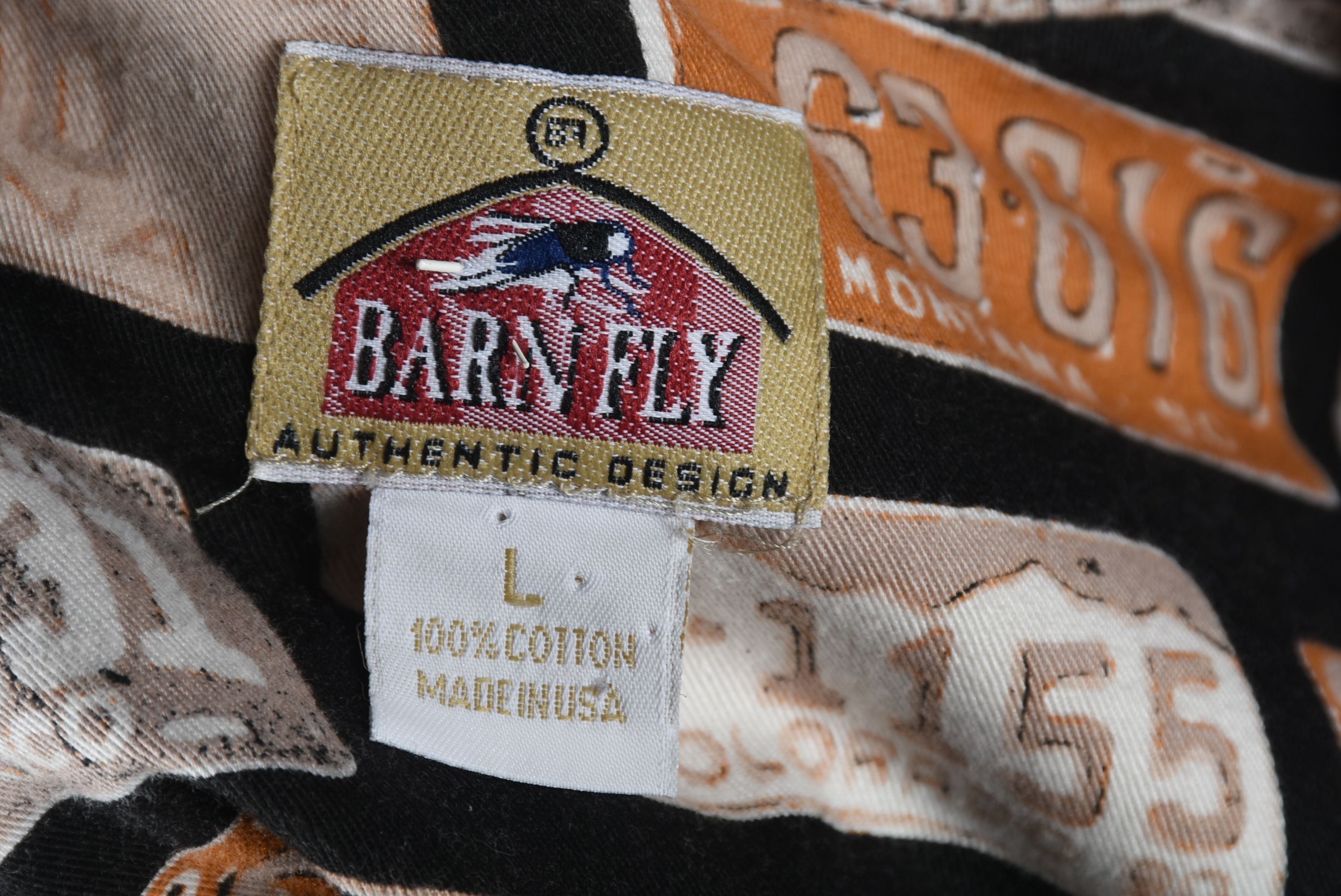 Barn Fly Authentic Designs 100% Cotton License Plate Print Shirt