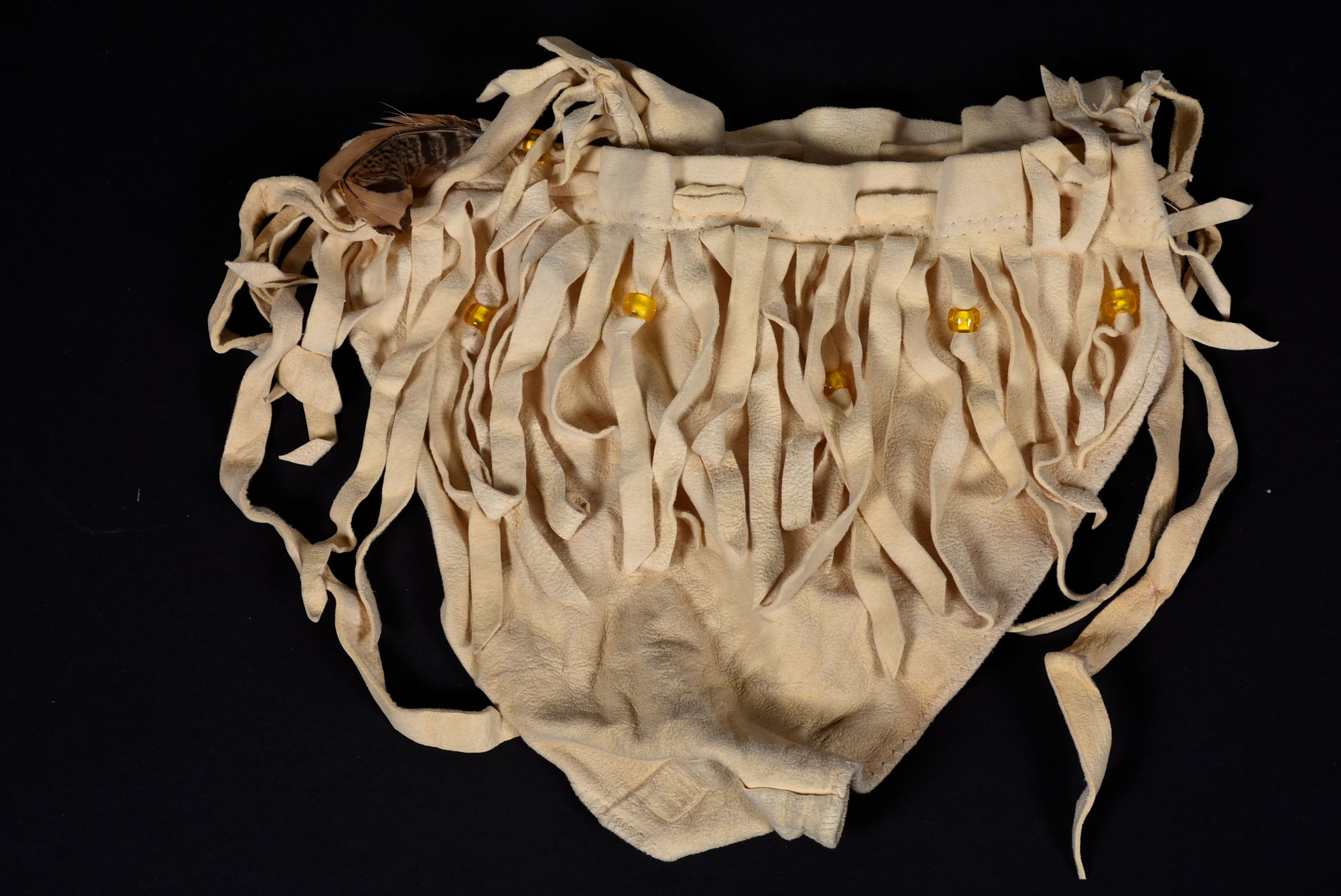 Vintage Tan Suede Two-Piece Bikini Worn During Photo Shoot for "Strong Enough To Bend"