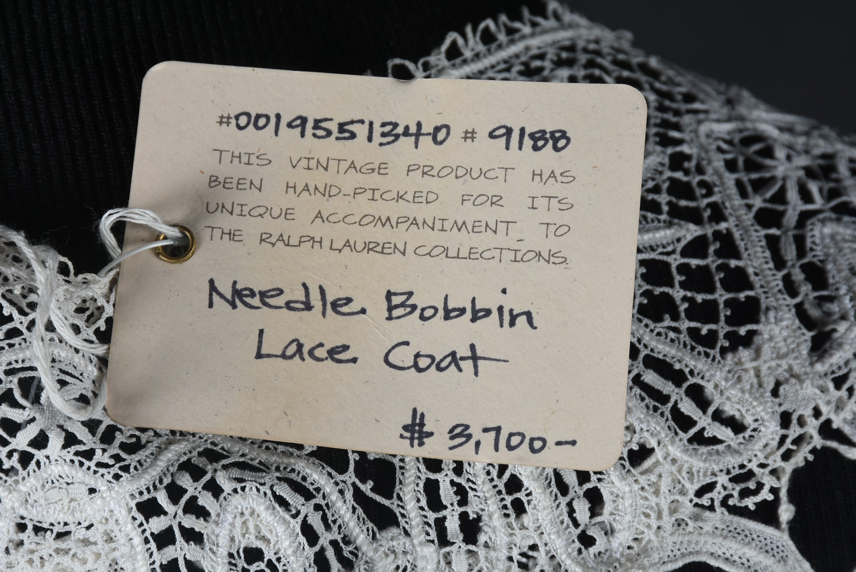 Ralph Lauren Vintage Collection Needle Bobbin Lace Jacket