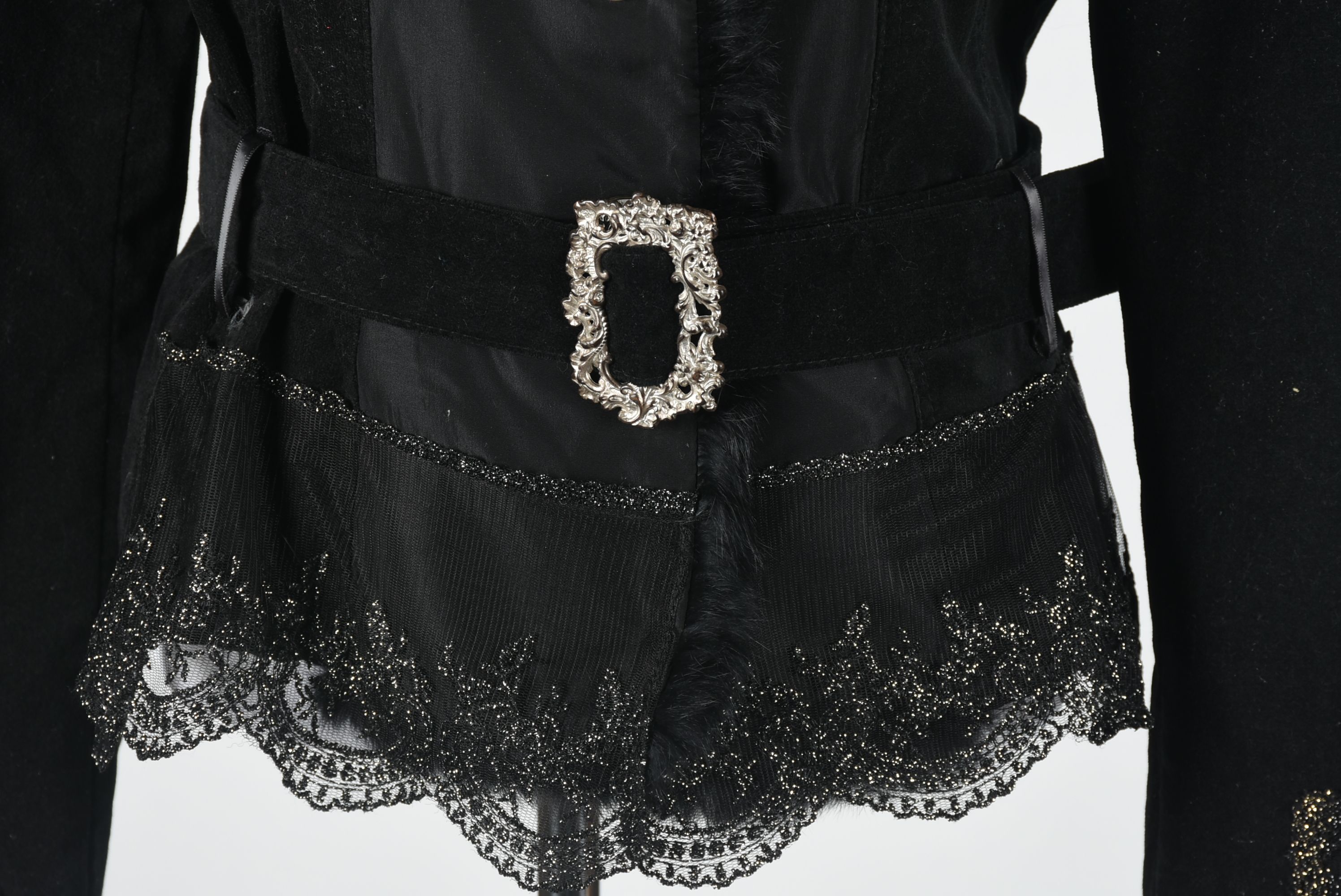 Rinascimento "Giacci" Black Belted Jacket