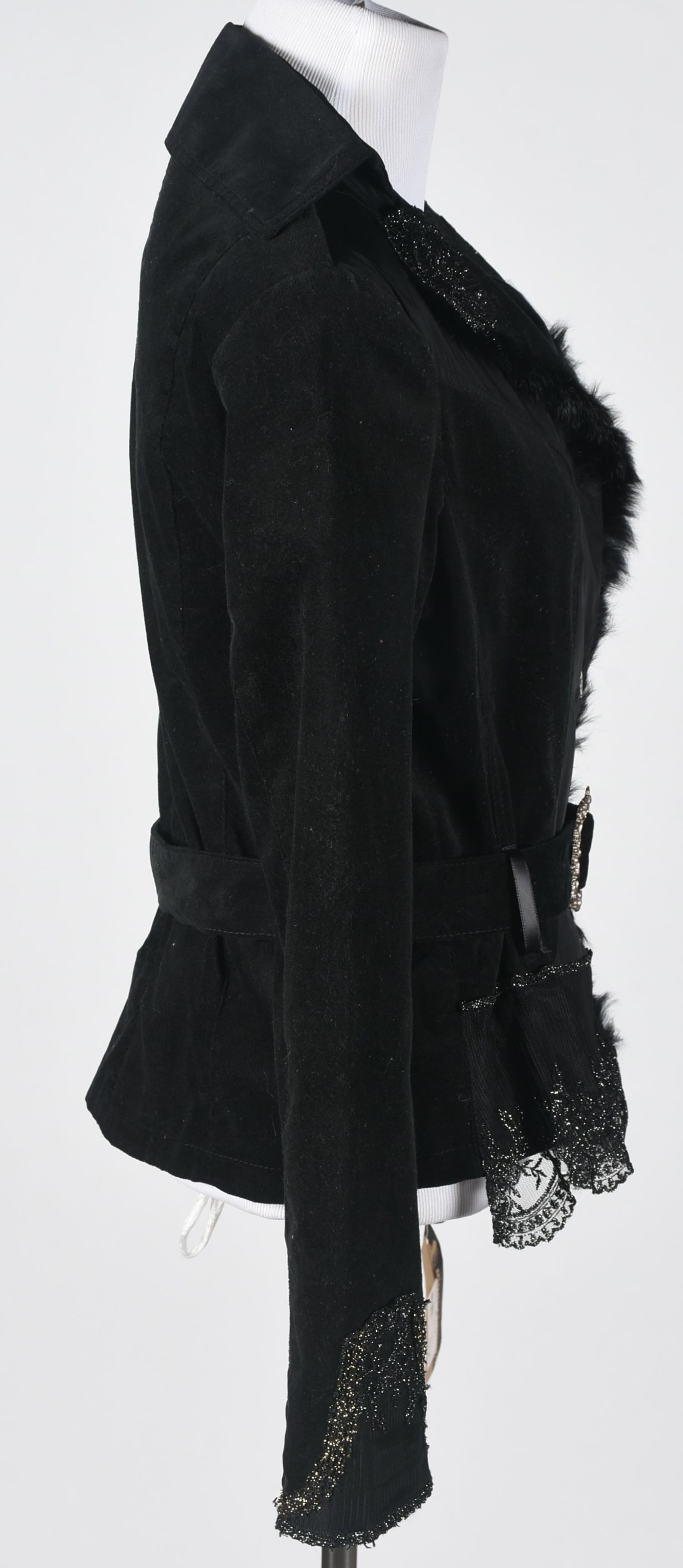 Rinascimento "Giacci" Black Belted Jacket