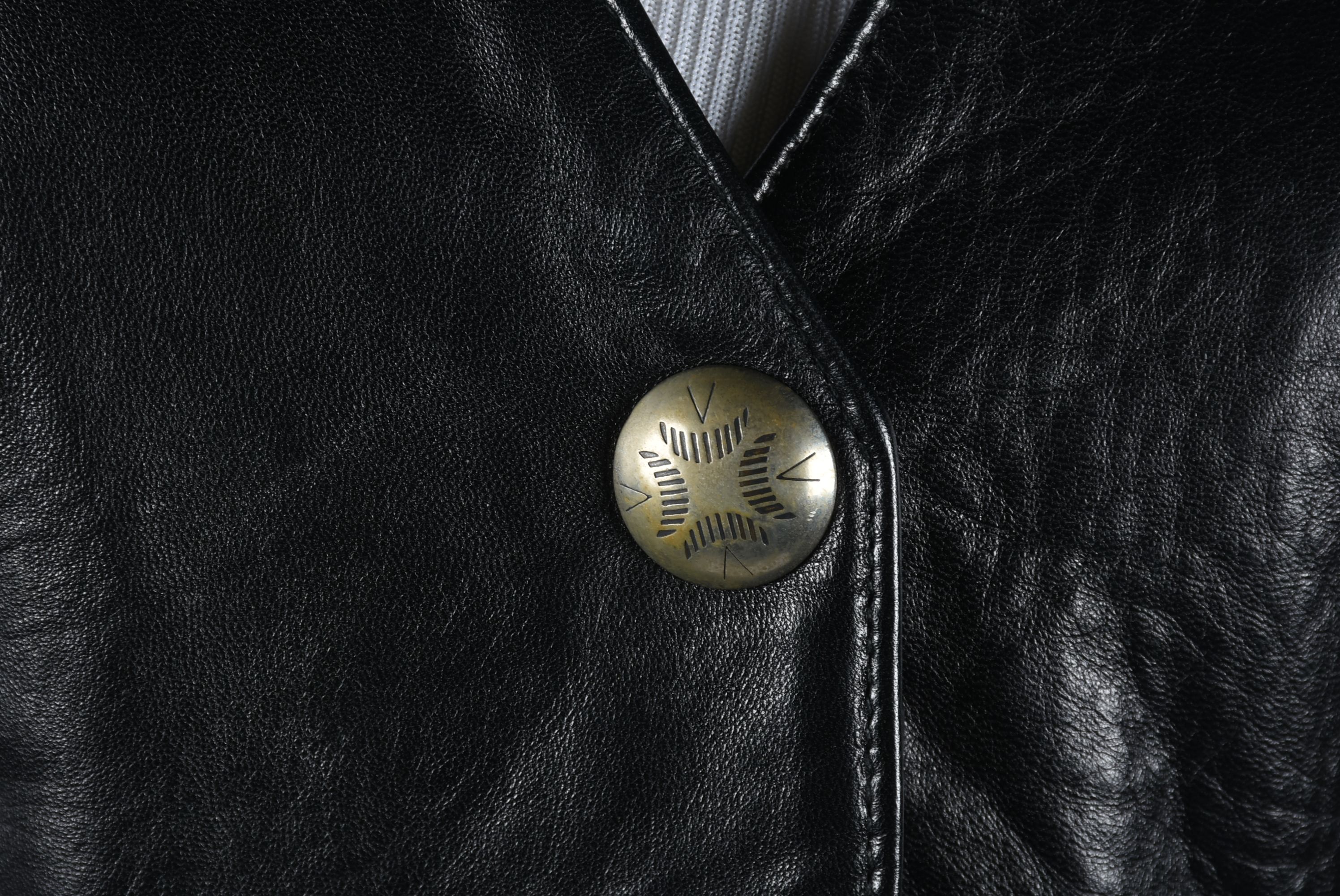 Michael Hoban of North Beach Black Leather Embellished Vest