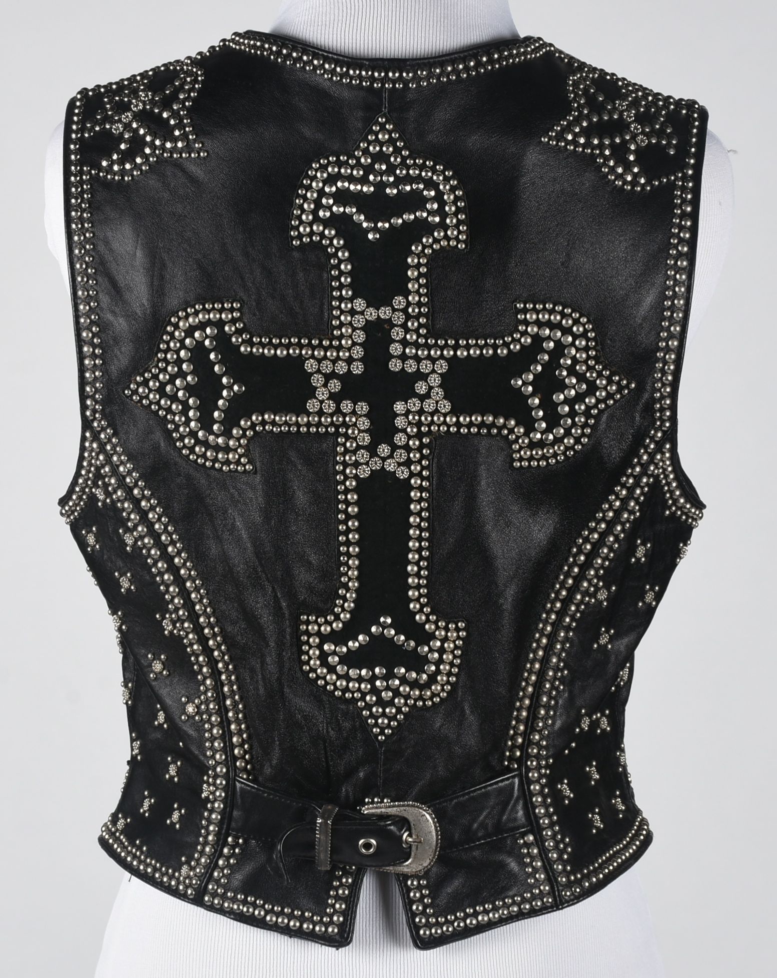 Michael Hoban of North Beach Black Leather Embellished Vest
