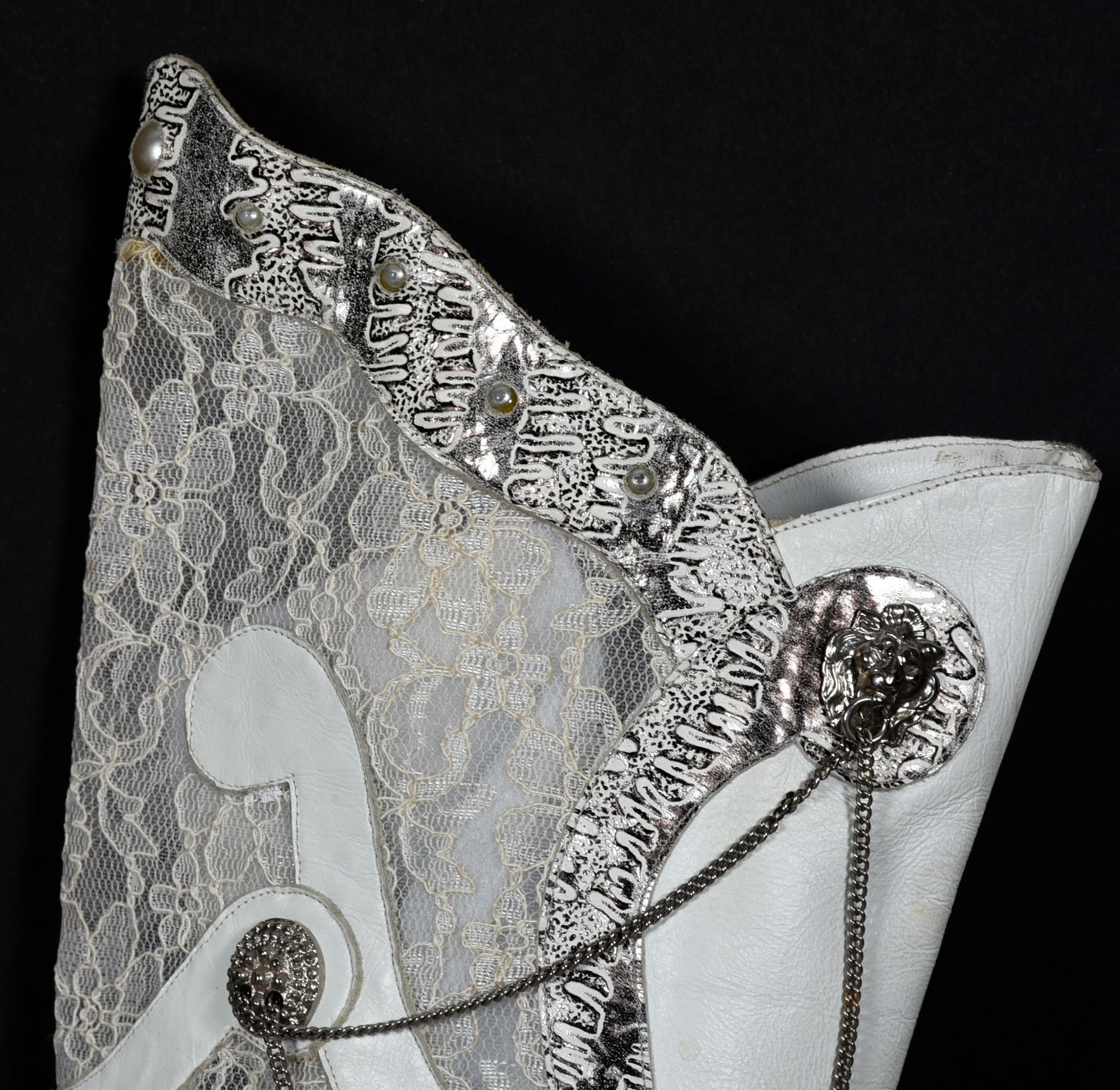 White Leather Creazioni Pablito Boots from the 1980s