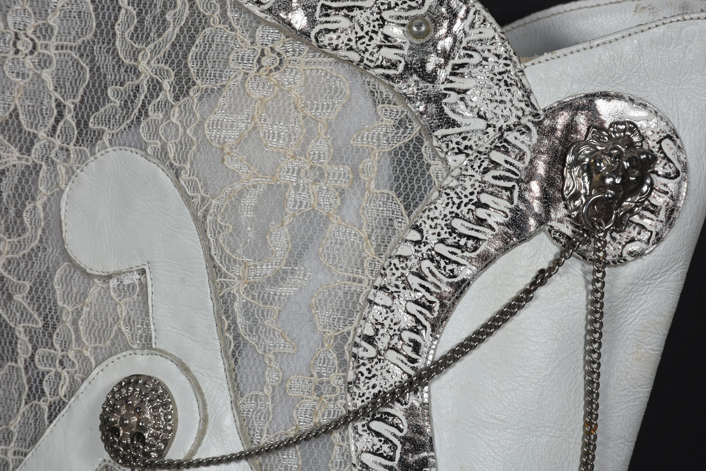 White Leather Creazioni Pablito Boots from the 1980s