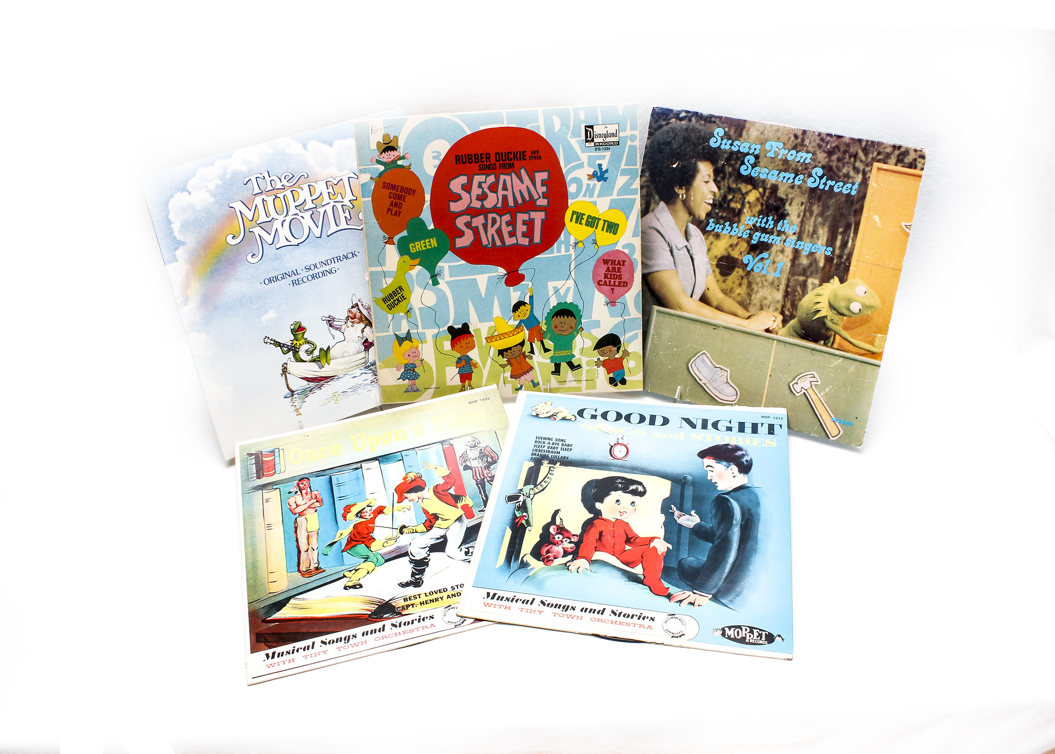 Collection of Vintage Sesame Street, Muppet and Mopet LPs