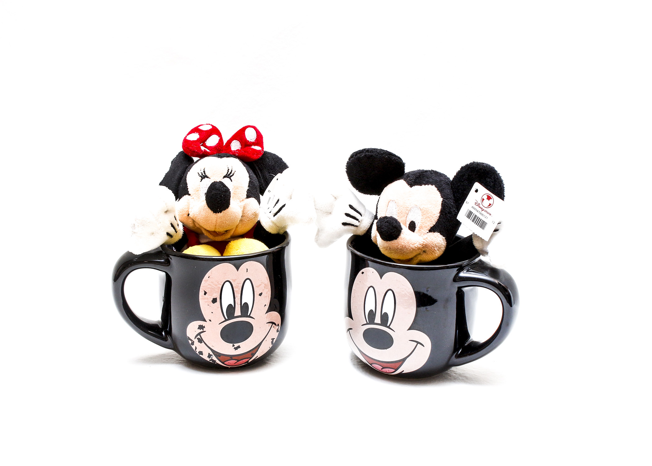 Mickey and Minnie Mouse in Collectable Mugs