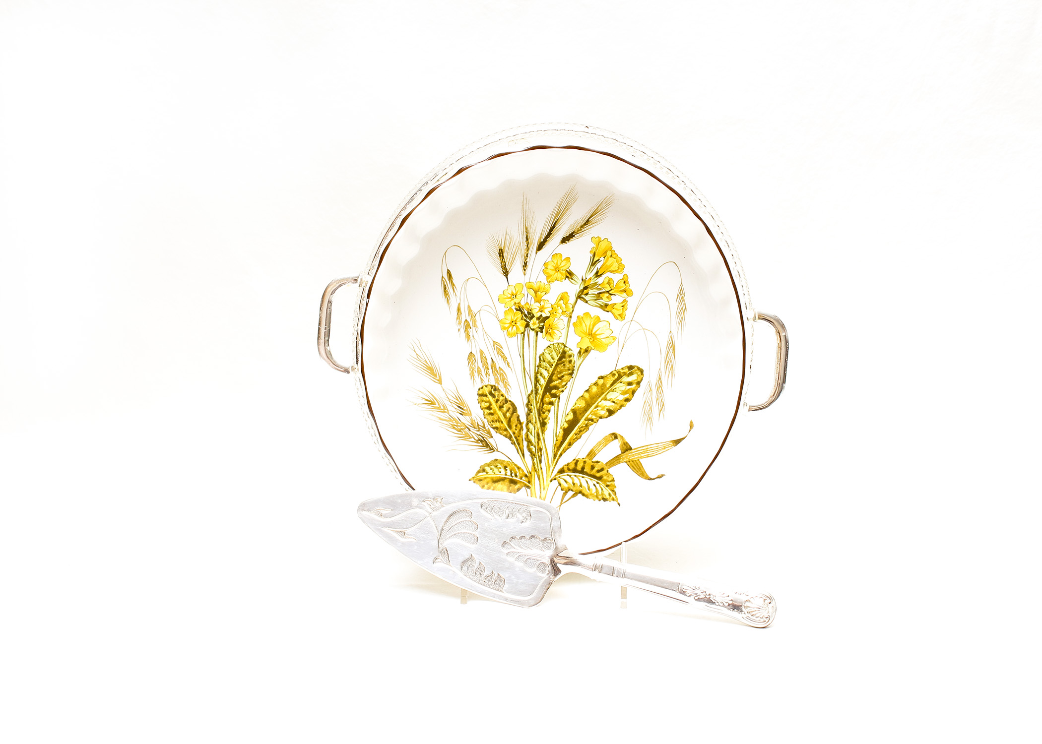 Vintage Silver Plated Queen Ann Quiche Dish