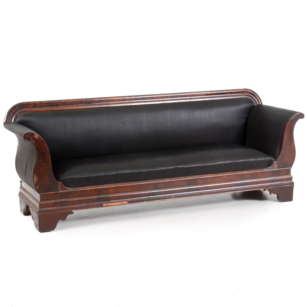 Antique American Empire Classical Sofa